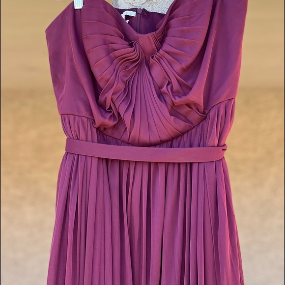 Davids Bridal Burgundy Formal Long Dress - Picture 8 of 10